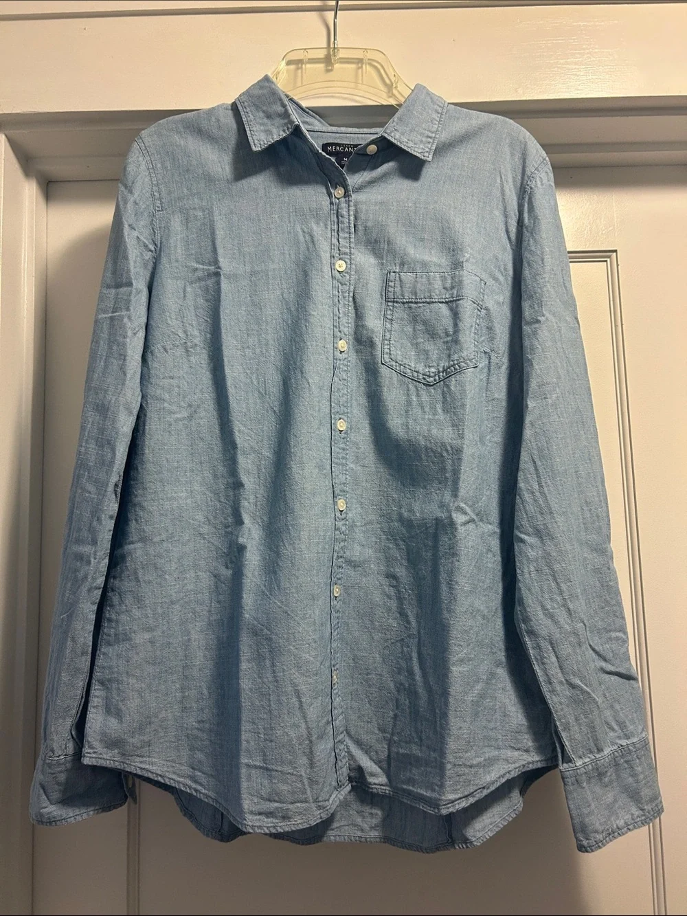 J. Crew Light Blue Chambray Button-Down Shirt - Medium, NWOT